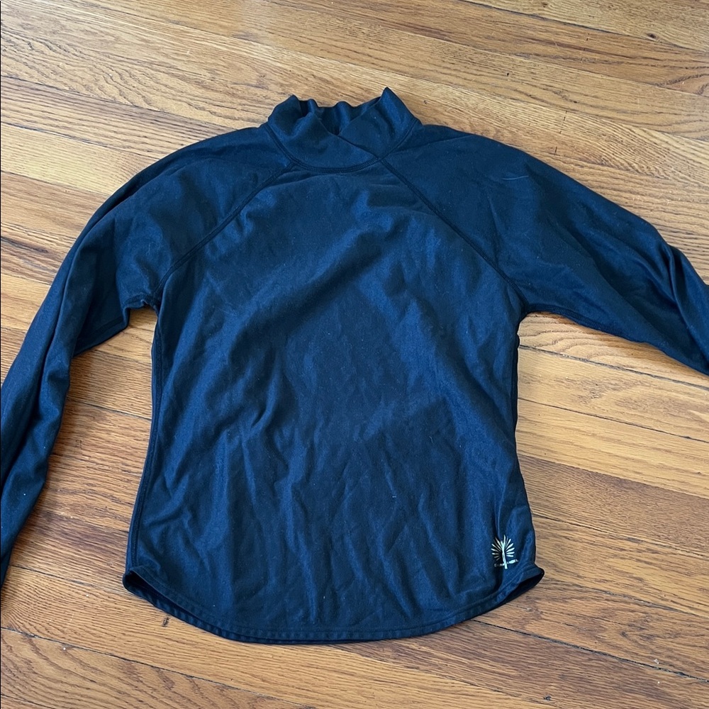 Black Long Sleeve mock neck layering Top youth medium